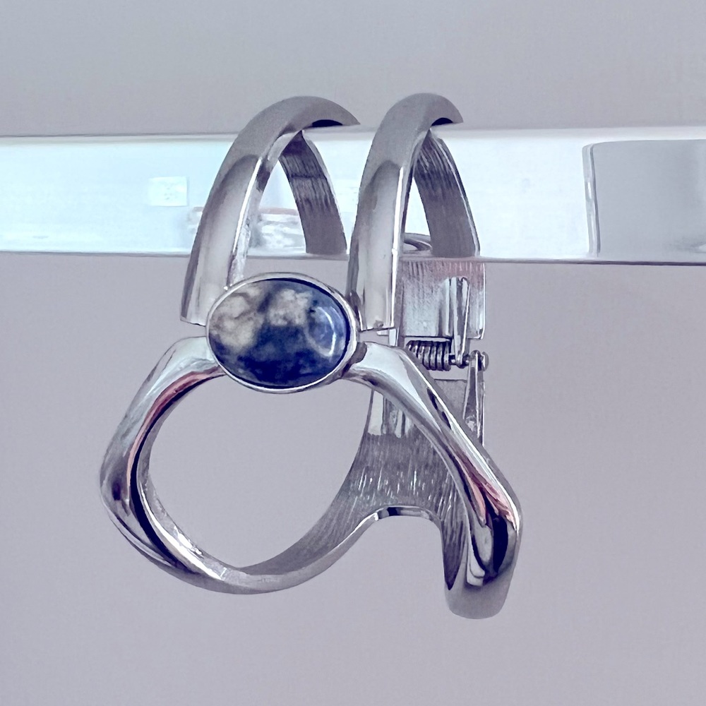 WHBM Silver & Blue Asymmetrical Cuff